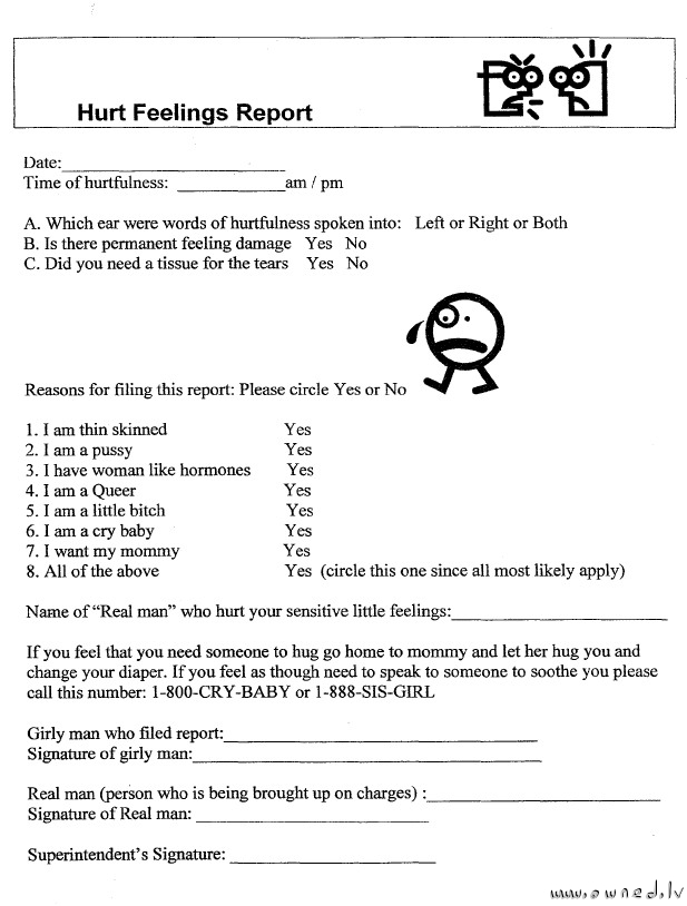 Hurt Feelings Report