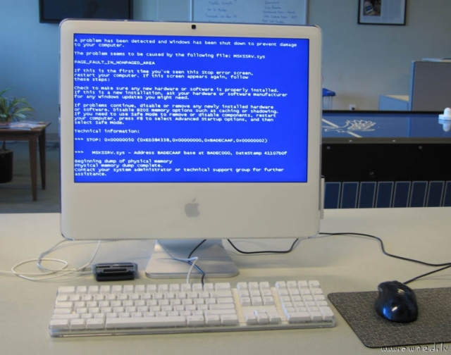 iMac got his first BSOD