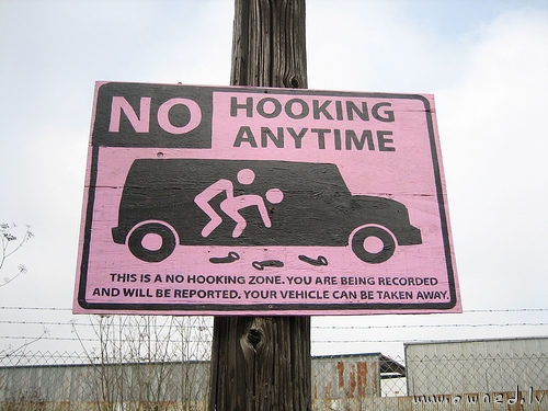 No hooking zone