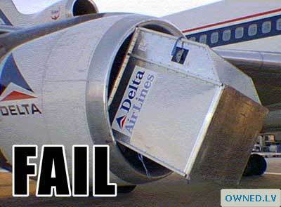 Airplane cargo fail