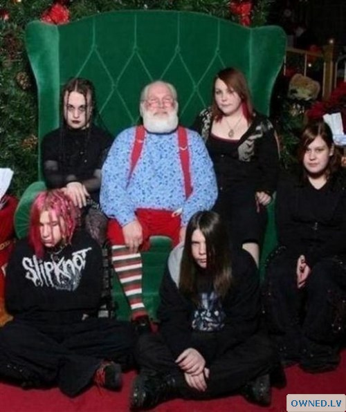 Goth Party Santa