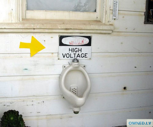 High voltage toilet!?