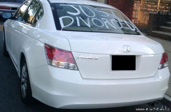 Just divorced