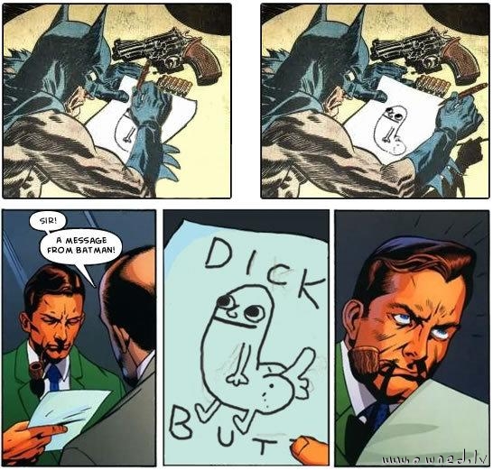A message from Batman