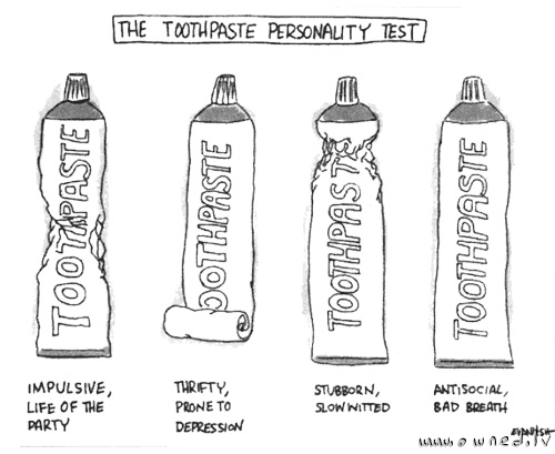 The toothpaste personality test