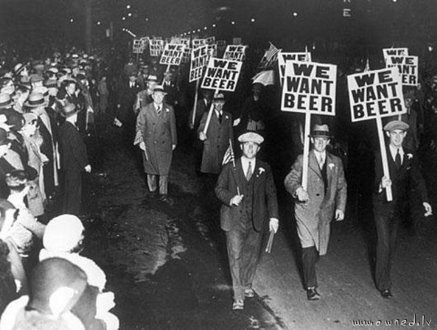We want beer