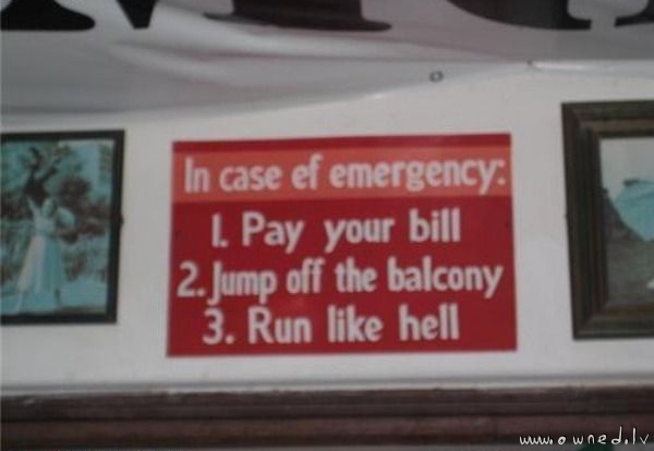 In case of emergency