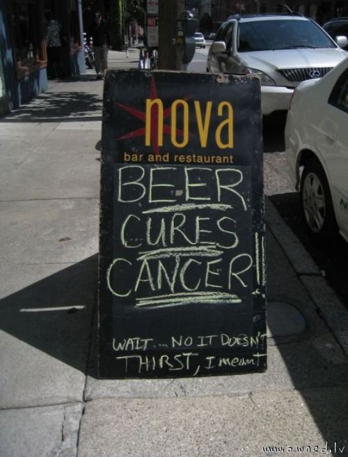 Beer cures cancer