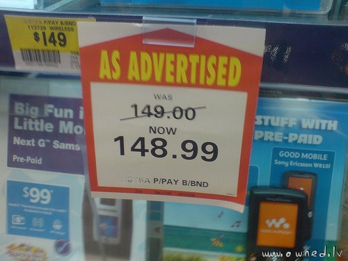 Mega discount