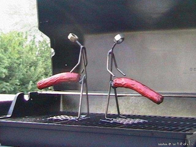 BBQ sausage holder