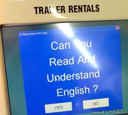 Can you read and understand english ?