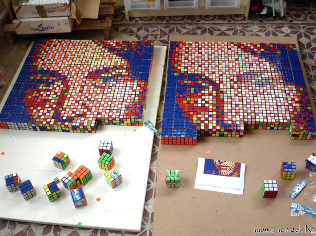 Rubics cube pixel art