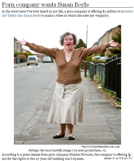 Porn company wants Susan Boyle