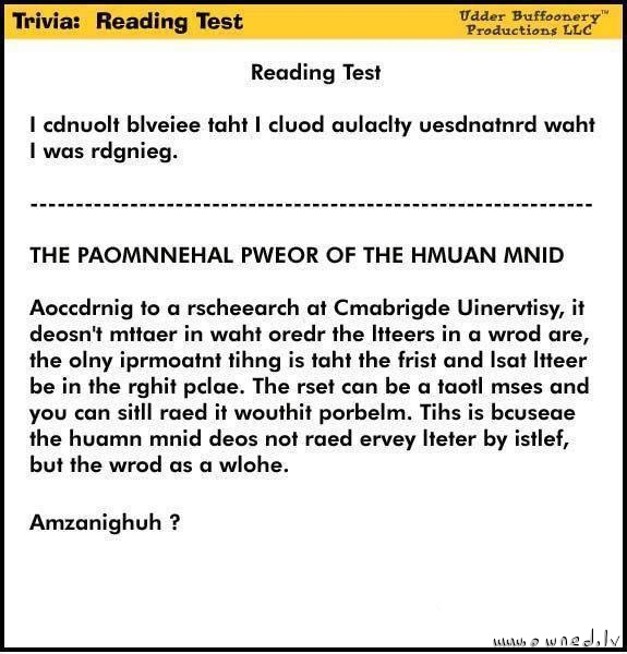 Reading test