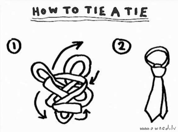 How to tie a tie