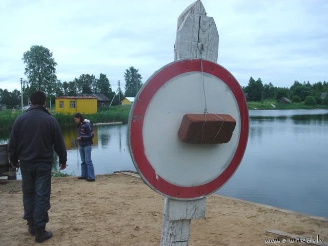 A road sign