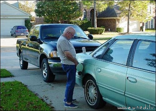 Filling up my car