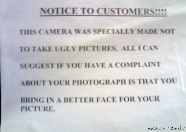 Notice to customers