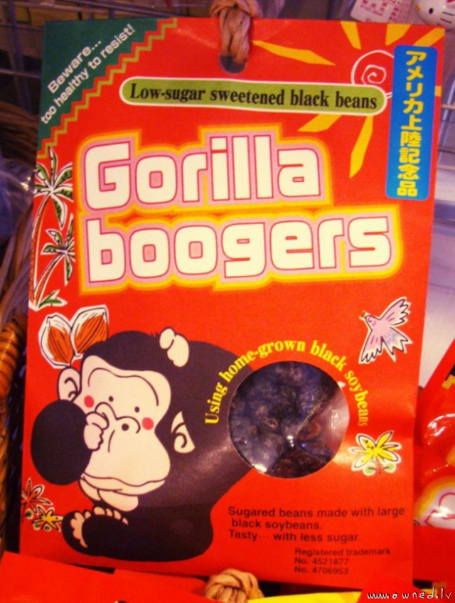 Gorilla boogers