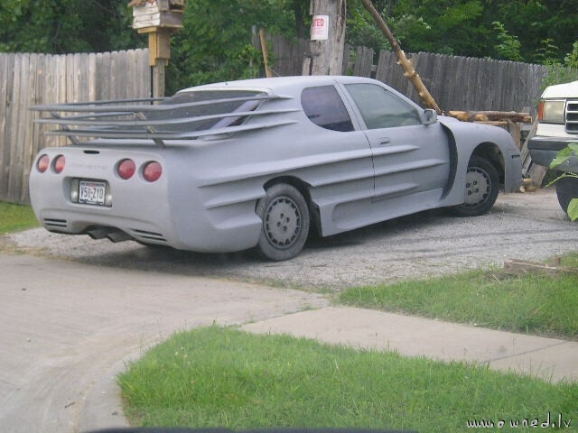 Strange futuristic car