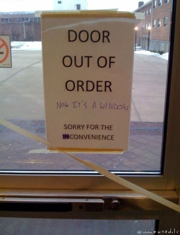 Door out of order