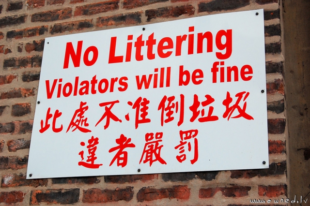 No littering