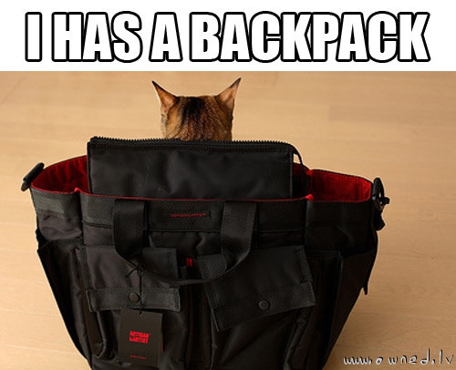 I has a backpack