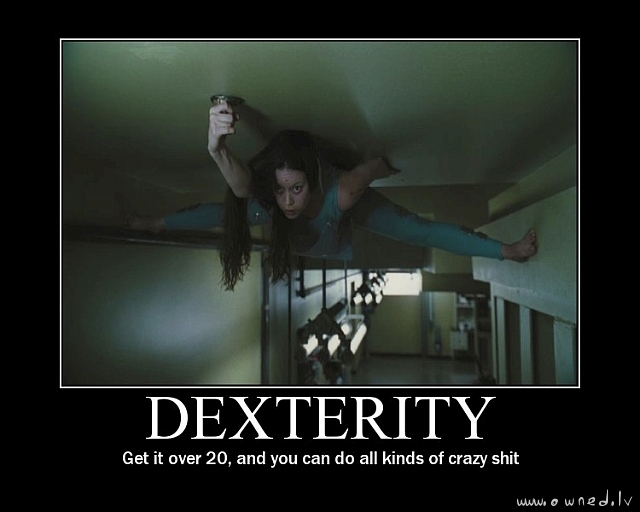 Dexterity. Get it over 20 ...