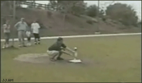 Poor guy gets hit by rocket