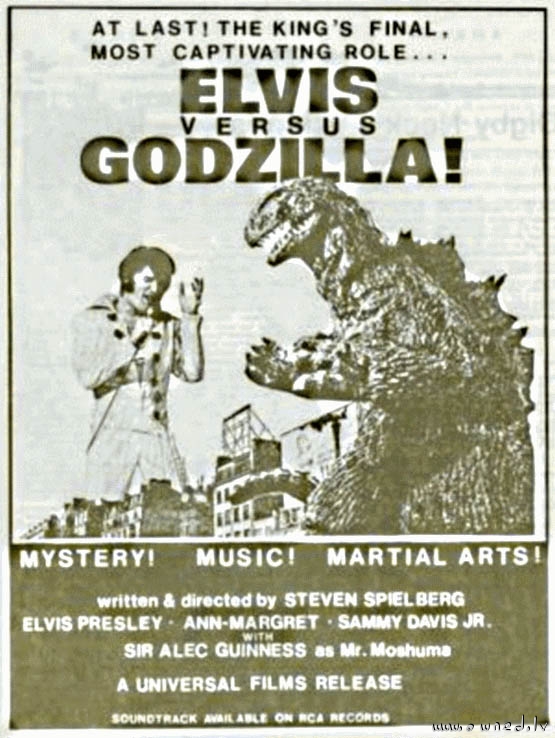 Elvis versus Godzilla