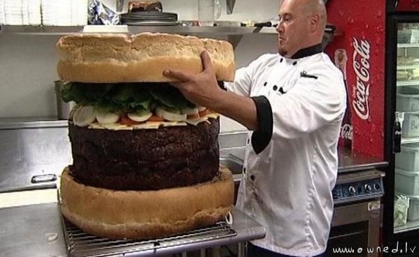 Giant hamburger