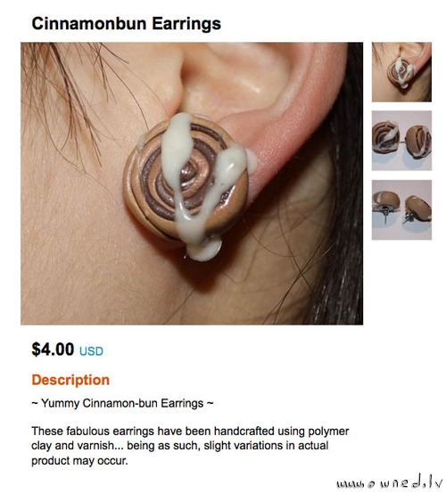 Cinnamonbun earrings