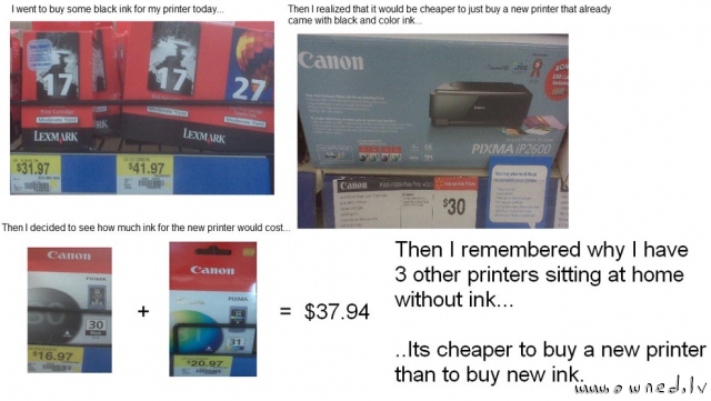 Its cheaper to buy a new printer