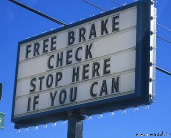 Free brake check