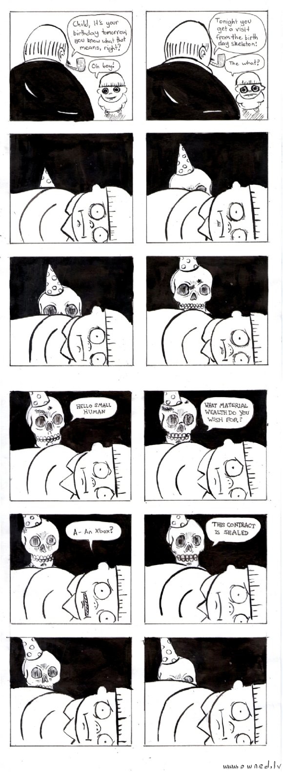 Birthday skeleton