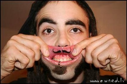 Mustache tattoo Pictures 