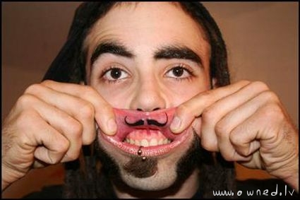 Mustache tattoo