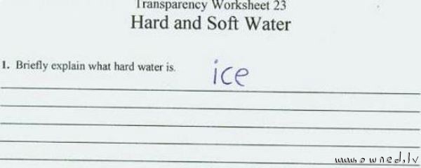 Hard water