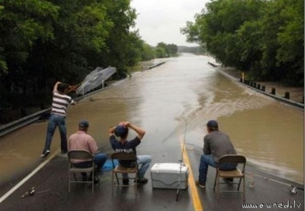 Flood fishing