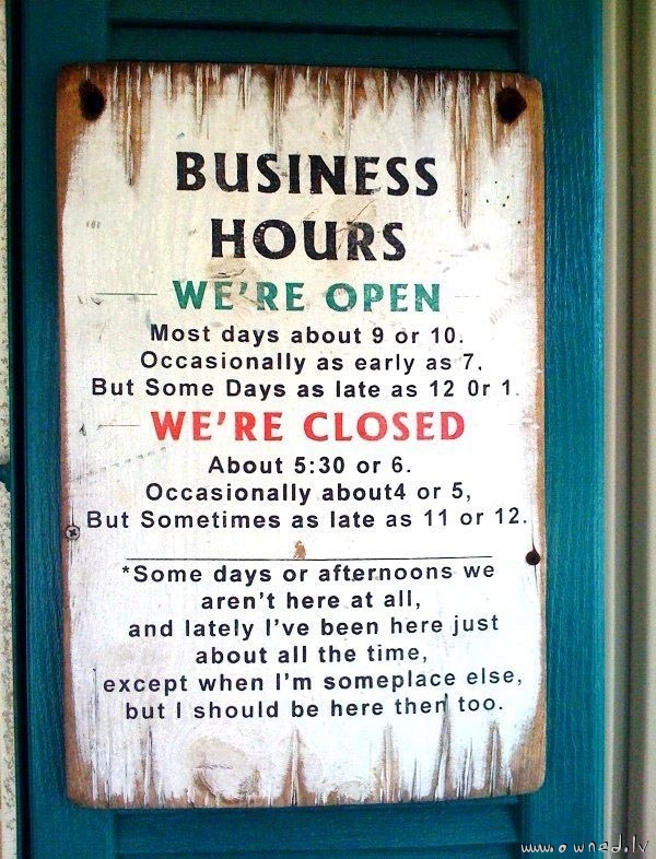 Business hours