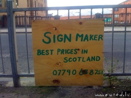 Sign maker