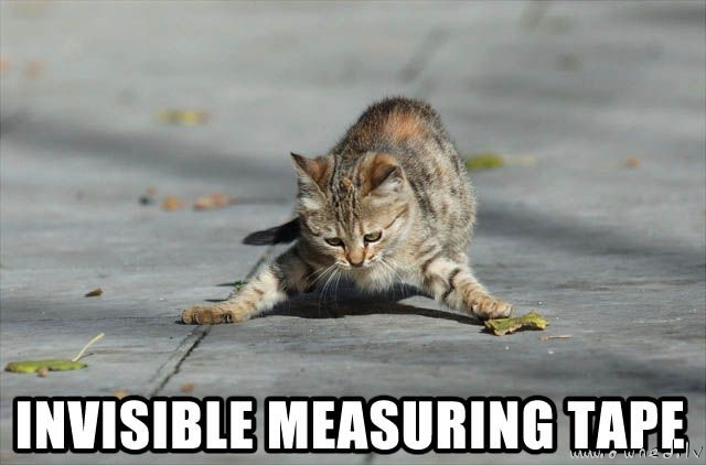 Invisible measuring tape
