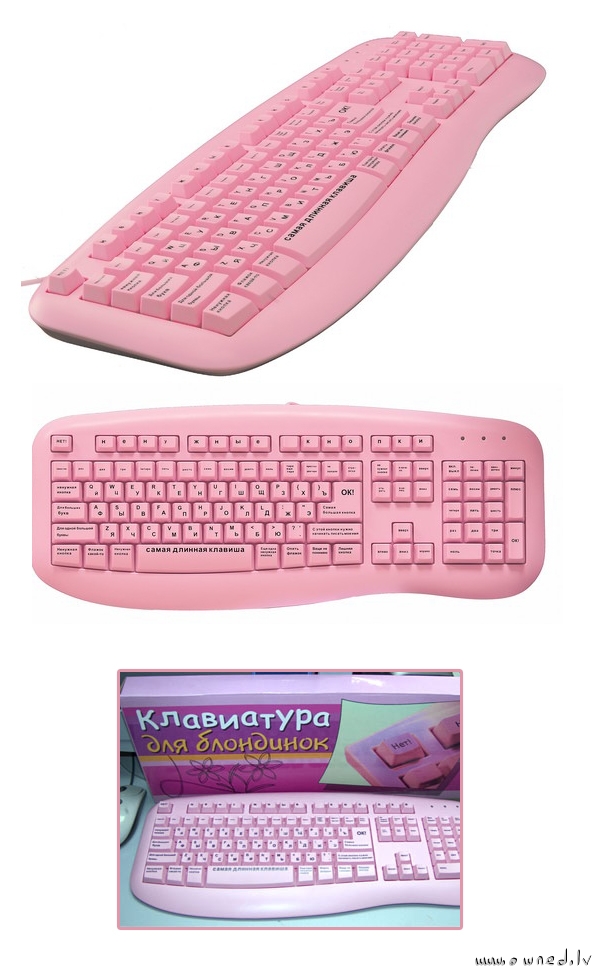 Keyboard for blondes