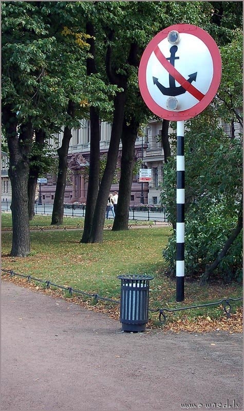 Misplaced sign