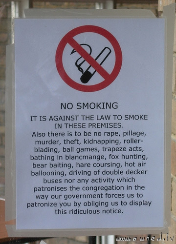 No smoking