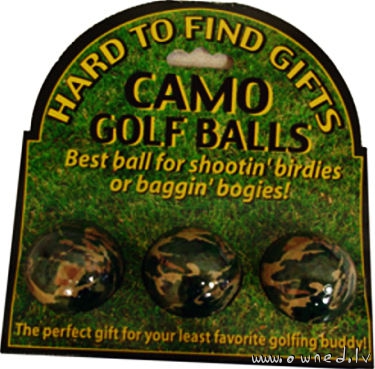 Camo golf balls