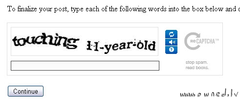 Disturbing captcha