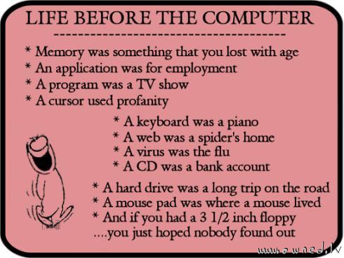 Life before the computer