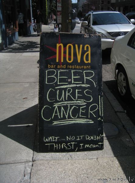 Beer cures cancer