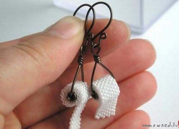 Toilet paper earrings